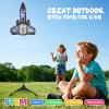 VisionX Rocket Launcher for Kids, 2nd Gen Improved Design, Launch Up to 200ft, Auto-Launch Rocket Toy with Parachute, Outdoor Toys for Ages 5-13, for Boys & Girls, Black view 2