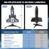 VisionX Rocket Launcher for Kids, 2nd Gen Improved Design, Launch Up to 200ft, Auto-Launch Rocket Toy with Parachute, Outdoor Toys for Ages 5-13, for Boys & Girls, Black view 4