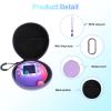 YAJOJO Carrying Case for Tamagotchi Paradise Virtual Interactive Pet Game Machine & Accessories- Hard Shell Protective Portable Travel Storage Bag with Wrist Strap& Carabiner,Purple view 2