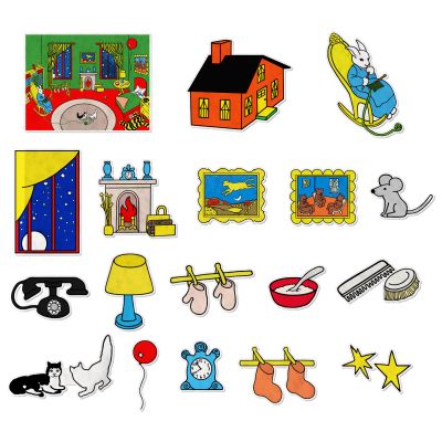 Ai fsem Fairy Tales Goodnight Moon Felt Board Story Sets Felt Toys Toddler Storytelling Interactive Toys Role Play Preschool Learning Activities