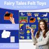 Ai fsem Fairy Tales Goodnight Moon Felt Board Story Sets Felt Toys Toddler Storytelling Interactive Toys Role Play Preschool Learning Activities view 4