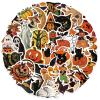 100PCS Halloween Stickers,Cool Ghost Decorative Sticker for Halloween Party Favor Decor for Water Bottles,Laptop,Luggage Phone, Vinyl Waterproof Decals Kids Sticker (Halloween Sticker) view 1