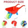 2 Pcs Kids Wheelbarrow Set with 7 Pcs Gardening Tools for Kids Toddlers, Small Plastic Wheelbarrow with Shovels for Toddlers, Garden Cart on Wheels for Boys Girls Outdoor Digging Play, Aged 3+ Years view 2