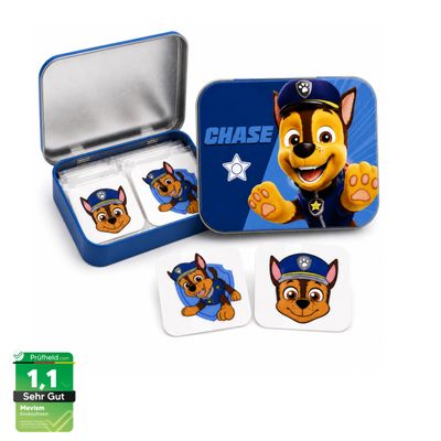 Paw Patrol Kids Bandages Licensed Product Metal Case with 24 Bandages Cute Design Storage Box for Children Portable First Aid Kit for Backpack & Purse