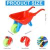 3 PCS Kids Wheelbarrow with 3 PCS Kids Toddlers Shovels for Gardening Digging, Small Plastic Wheelbarrow for Toddlers, Garden Cart on Wheels for Girls Boys Outdoor Digging Play Over Aged 3 Years Old view 2