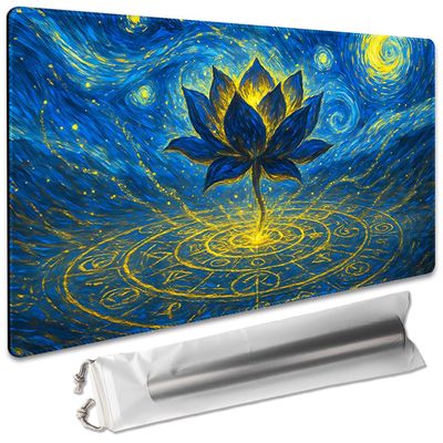 Board Game 14x24in MTG Playmat Compatible for OCG CCG RPG TCG Playmats (Summon The Black Lotus)