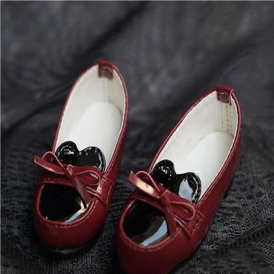 1/4 Scale BJD Doll Model Figure Red and Black Leather Shoes for Female Movable Doll Action FigureJoints Dolls Miniatures Accessories