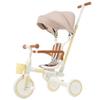 7-in-1 Baby Tricycle with Push Rod, Removable Pedal, Canopy, and Guardrail for 18-72 Months(Yellow) view 1