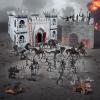 Yoyoom Medieval Castle Knight Toy Soldier Army Men Figurines, DIY Assembly Kit with Detachable Castle, 8 Knights, 8 Horses, 36 Soldiers, Simulated Siege War of Attack view 2