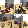 Yoyoom Medieval Castle Knight Toy Soldier Army Men Figurines, DIY Assembly Kit with Detachable Castle, 8 Knights, 8 Horses, 36 Soldiers, Simulated Siege War of Attack view 4