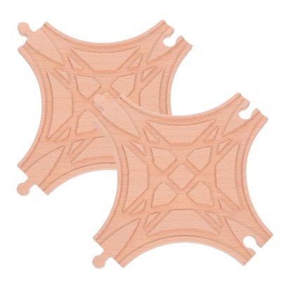 Yardwe 2pcs Multi Way Switch Track: Wood Train Track Connector Pieces for Expansion for Kids' Wooden Railway Layouts Boosts Creativity