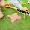 SUPVOX 2pcs Multi-Directional Wooden Train Track: Railway Track Expansion Accessories for Model Train Playsets and Toddler Railway Games view 4