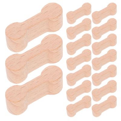 SUPVOX 25pcs Wooden Train Track Connector Pieces Puppy Bone Shaped Toy Train Adapters for Kids - DIY Railway Track Accessories for Playtime