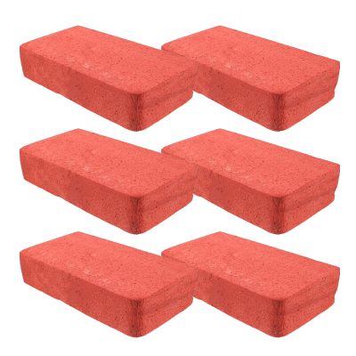 DECHOUS 6pcs Foam Bricks: Red Simulation Bricks Blocks For Stage And Film Props Magician Accessories - Kids Construction Play Set For Halloween And Prank Gimmicks