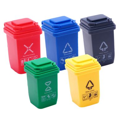 PRETYZOOM 5Pcs Miniature Trash Cans for Sand Table Layout Decor Mini Waste Bins Dollhouse Accessories Multi Purpose Miniature Garbage Cans for DIY Scene Decoration