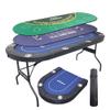 LXJIN 3 in 1 Foldable Poker Table with Reversible Game Mat, 8 Players Game Table with 8 Cup Holders, Suitable for Texas Holdem&Blackjack and Most of Poker Game. view 1