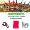 BPGSLYX Square Exercise Dragon Poi for Square Exercise, Ribbon Streamer Flow Wulong Dragon Ribbon Streame with Real-Like Dragon Head (8m,Colorful) view 3