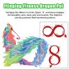 BPGSLYX Square Exercise Dragon Poi for Square Exercise, Ribbon Streamer Flow Wulong Dragon Ribbon Streame with Real-Like Dragon Head (8m,Colorful) view 4