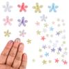 100Pcs 3D Crystal Flower Charms - Translucent Resin Mini Flowers for Miniature Dollhouse, Fairy Garden, Nail Art & DIY Craft Embellishments view 2