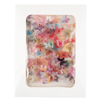 YTaraHub 90Pcs Resin Butterflies 3D Miniature Dollhouse Accessories, Waterproof Tiny Charms for Fairy Garden, Scrapbooking & DIY Crafts with Window Envelope Packaging (Assorted Colors)
