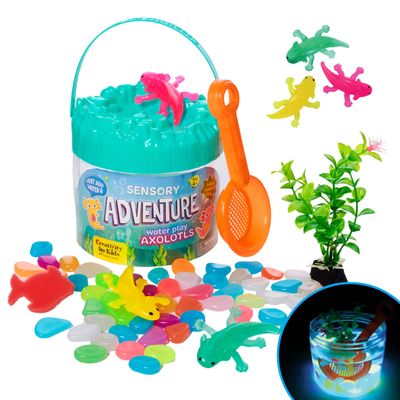 Creativity for Kids Sensory Adventure Axolotls Kit | Dig, Squish & Explore | Scoop, Pinch & Play with Fine Motor Tools | Screen-Free Activity for Kids & Easter Basket Stuffers (Ages 4+)