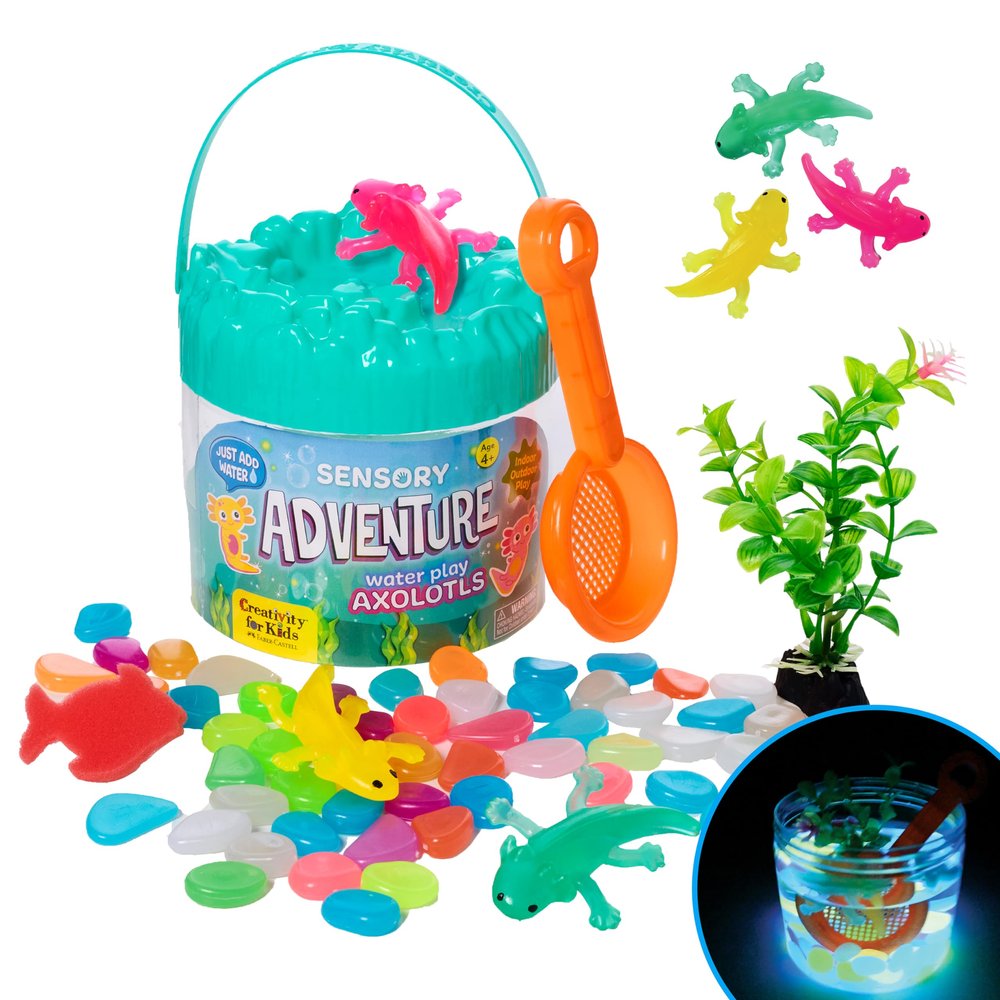 Creativity for Kids Sensory Adventure Axolotls Kit | Dig, Squish & Explore | Scoop, Pinch & Play with Fine Motor Tools | Screen-Free Activity for Kids & Easter Basket Stuffers (Ages 4+)