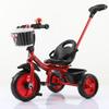 Kids Tricycle with Parent Push Handle, Adjustable Seat, Storage Basket, Red and Black view 4