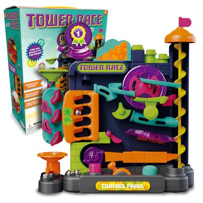 Playful Minds Tower Race Multi-Level Maze Game  A-Maze-ING Action, Multi-Level Challenges, Fast-Paced Control Panel Game  No Batteries Required  Test Your Skills