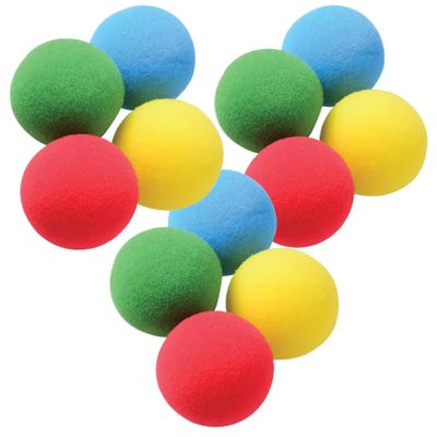 Soft Foam Carnival Balls (2.5") Safe Lightweight Mini Juggling Balls Vibrant Assorted Colors Orbs (Colorful, 36, Pack)