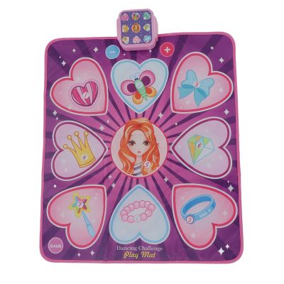 Pilipane Electronic Dance Mat Kids Music Dance Pad with Lights Interactive Fun Physical Exercise Game Play Together Indoor Outdoor Activity Soft Polyester Material