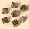 7pcs Polyhedral Dice Set  Vintage Dragon Engraved Gemstone Style Dice for DND, Dungeons & Dragons, RPG Tabletop Games (Cats Eye  Dark Blue Purple) view 3
