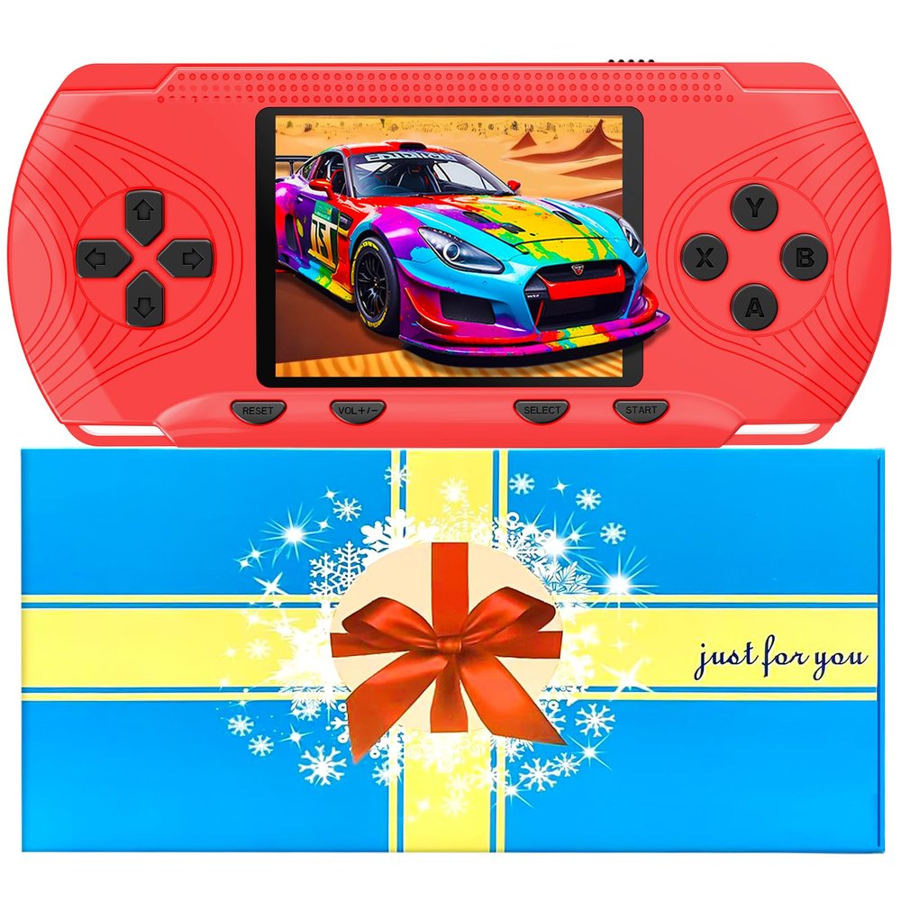 3.0" Screen Retro Handheld Game for Kids Adults - Portable 258 Preloaded Classic Video Games, Rechargeable Gaming Player for Travel Electronic Xmas Gift for Boys Girls