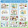 Windkream 13 Pack Felt Board Stories Pieces Set, Flannel Fairy Tale Board Stories with A Felt Pieces Storage Binder for Preschool Activities, Included Little Ducks, Little Red Riding Hood and More view 4