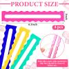 Amyhill 4 Pack Mahjong Guide Line Finder Acrylic Bright Scalloped Mahjong Rules Helper, Beginner Mah-jongg Rules Reader, Mah Jong Accessories Gift for Players Women (Colorful) view 2