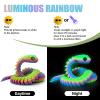 3D Printed Animals-Snake Viper,3D Printed Snake Toys Articulated Snake 3D Printed Animals Animal Model Ornaments Creative Funny Toy Festival Gift for Frends (Rainbow Luminous Rainbow, 20.2Inch) view 3