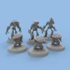 6 Pcs DND Myconids Adults Sprouts Miniature Bulk Mushroom Figures Models 3D Printed Unpainted Miniature for TRPG Tabletop Gaming Collectible, Fantasy World, Ideal Gift for Dungeon Masters view 1