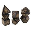 7pcs Polyhedral Dice Set  Vintage Dragon Engraved Gemstone Style Dice for DND, Dungeons & Dragons, RPG Tabletop Games (Lapis Lazuli) view 1