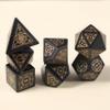 7pcs Polyhedral Dice Set  Vintage Dragon Engraved Gemstone Style Dice for DND, Dungeons & Dragons, RPG Tabletop Games (Lapis Lazuli) view 3