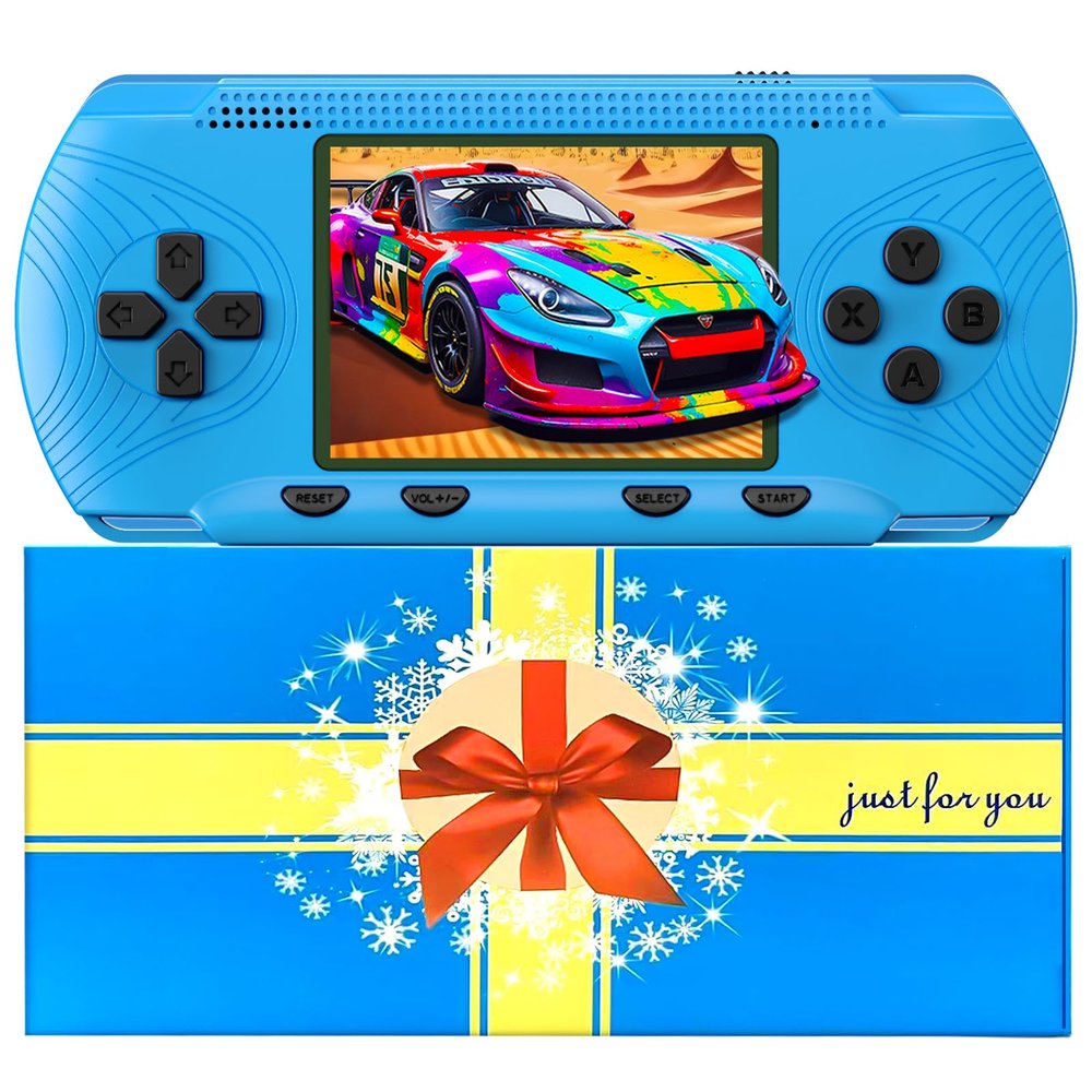 3.0" Screen Retro Handheld Game for Kids Adults - Portable 258 Preloaded Classic Video Games, Rechargeable Gaming Player for Travel Electronic Xmas Gift for Boys Girls