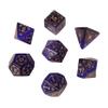7pcs Polyhedral Dice Set Vintage Dragon Engraved Gemstone Style Dice for DND, Dungeons & Dragons, RPG Tabletop Games (Medium Blue Cats Eye) view 1