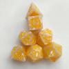 7pcs Polyhedral Dice Set  Vintage Dragon Engraved Gemstone Style Dice for DND, Dungeons & Dragons, RPG Tabletop Games (Pearl White Finish) view 3
