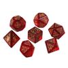 7pcs Polyhedral Dice Set  Vintage Dragon Engraved Gemstone Style Dice for DND, Dungeons & Dragons, RPG Tabletop Games (K9 Crystal Red Glass) view 1