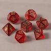 7pcs Polyhedral Dice Set  Vintage Dragon Engraved Gemstone Style Dice for DND, Dungeons & Dragons, RPG Tabletop Games (K9 Crystal Red Glass) view 3