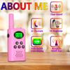 POKPOW Walkie Talkies for Kids 2 Pack, Toys for Ages 4-13 Year Old Boys Girls with Flashlight LCD Screen, Long Range 22 Channels 2 Way Radio Indoor Outdoor Adventure Easter Xmas Birthday Gifts (Pink) view 2