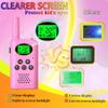 POKPOW Walkie Talkies for Kids 2 Pack, Toys for Ages 4-13 Year Old Boys Girls with Flashlight LCD Screen, Long Range 22 Channels 2 Way Radio Indoor Outdoor Adventure Easter Xmas Birthday Gifts (Pink) view 3