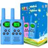 POKPOW Walkie Talkies for Kids 2 Pack, Toys for Ages 4-13 Year Old Boys Girls with Flashlight LCD Screen, Long Range 22 Channels 2 Way Radio Indoor Outdoor Adventure Easter Xmas Birthday Gifts (Blue) view 1
