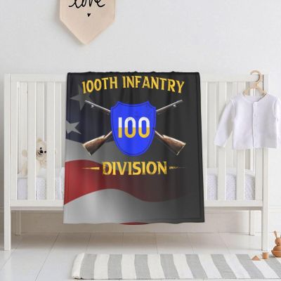 100th Infantry Division Crossed Rifles 30x40 Inch Soft Blanket Cozy Stylish Safe for Baby in Comfort
