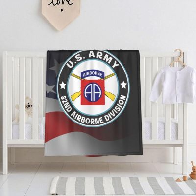 82nd Airborne Division with Crossed Rifles 30x40 Inch Soft Blanket Cozy Stylish Safe for Baby in Comfort