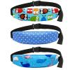 3 Pcs Baby Carseat Head Support,Car Seat Straps Pillow Support Ban,Stroller Neck Relief Strap Headrest,Slumber Sling Sleep Positioner for Toddler Infants Child Children Kids (Dots, Owls, Whales) view 1