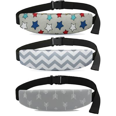 3 Pcs Baby Carseat Head Support, Car Seat Straps Pillow Support Ban, Stroller Neck Relief Strap Headrest, Slumber Sling Sleep Positioner for Toddler Infants Child Children Kids(Arrow, Star, Zigzag)